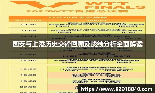 国安与上港历史交锋回顾及战绩分析全面解读